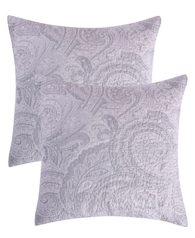 Levtex Spruce Red Euro Sham 2-piece Set In Gray