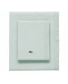 Lacoste Home Solid Cotton Percale Sheet Set, Queen In Iced Mint