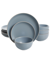 Gibson Home Rockaway 12-piece Dinnerware Set In Blue