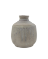 Bloomingville Grey Terracotta Vase With Distressed Blue Design In Grey