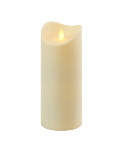 Jh Specialties Inc/lumabase Battery Operated 12" Pillar Candle With Moving Flame In Cream