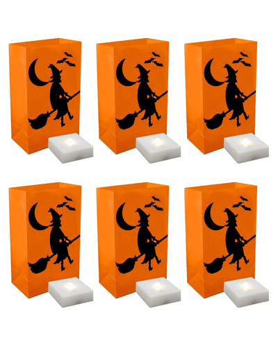 Jh Specialties Inc/lumabase Battery Operated Led Luminaria Kit, 6 Pieces In Orange