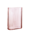 Nude Glass Mist Dusty Rose Short Vase In Dusty Rose