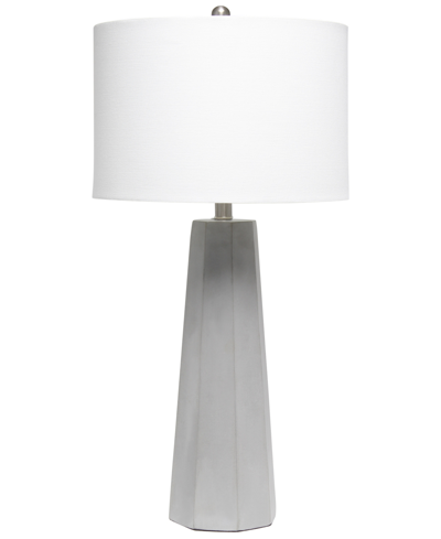 Lalia Home Concrete Pillar Table Lamp In Grey