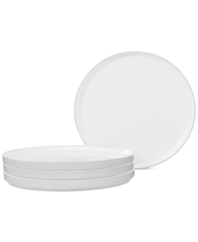 Noritake Colortex Stone Stax Salad Plates, Set Of 4 In White