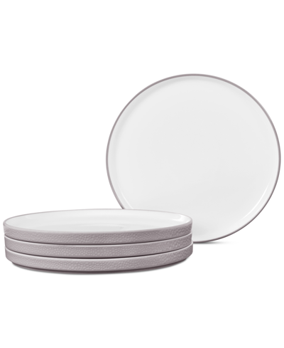 NORITAKE COLORTEX STONE STAX SMALL PLATES, SET OF 4
