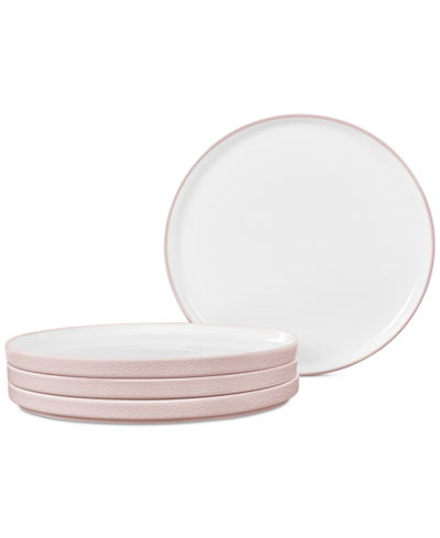 Noritake Colortex Stone Stax Salad Plates, Set Of 4 In Blush