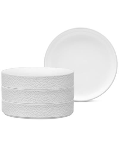 NORITAKE COLORTEX STONE STAX DEEP PLATES, SET OF 4