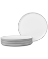 Noritake Colortex Stone Stax Dinner Plates, Set Of 4 In Grey