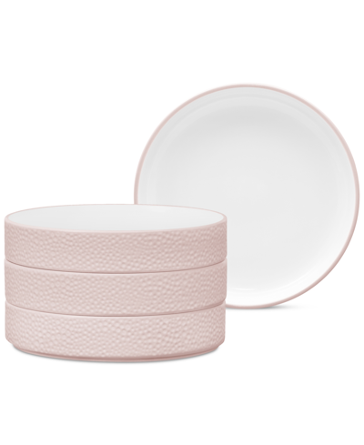 Noritake Colortex Stone Stax Deep Plates, Set Of 4 In Blush