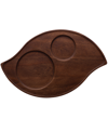 Noritake Kona Wood Wave Serving Tray, 16.75" In Dark Wood Stain
