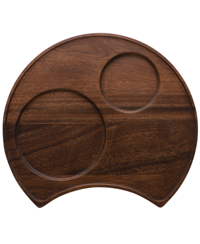 Noritake Kona Wood Crescent Serving Tray, 13" In Dark Wood Stain