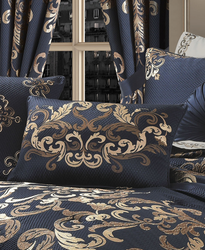 J Queen New York Caruso Boudoir Decorative Pillow, 14" X 23" In Royal Blue