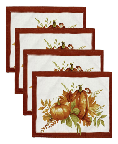 Elrene Autumn Pumpkin Grove Fall Placemat, Set Of 4 In Multi