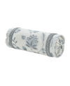 J Queen New York Blue Garden Neckroll Decorative Pillow, 7" X 17" In Blue