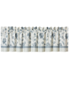 J Queen New York Blue Garden Straight Window Valance, 21.25" In Blue