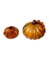 Glitzhome Striped Short Pumpkin, Set Of 2 In Multi