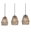 Jonathan Y Ibiza Island 3-light Bohemian Coastal Led Pendant In Black