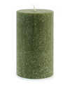 Root Candles Timberline Pillar Candle, 4" X 6" In Dark Olive