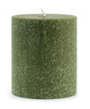 Root Candles Timberline Pillar Candle, 4" X 4" In Dark Olive