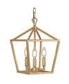 Jonathan Y Ojai 3-light Classic Modern Lantern Led Pendant In Gold-tone