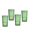 Godinger Blue Claro Highball Glasses, Set Of 4 In Sage Green