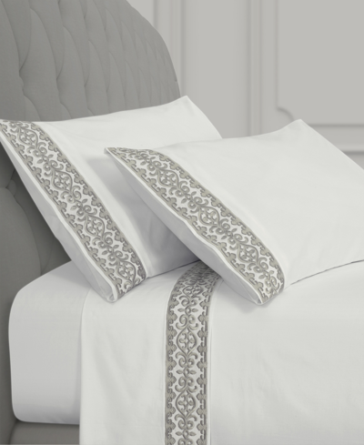 J Queen New York Majestic 4-pc. Sheet Set, King In Silver-tone