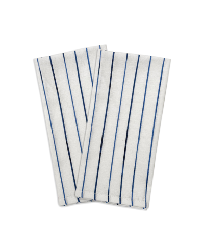 Lenox Bay Leaf Napkins, Set Of 2 In Blue