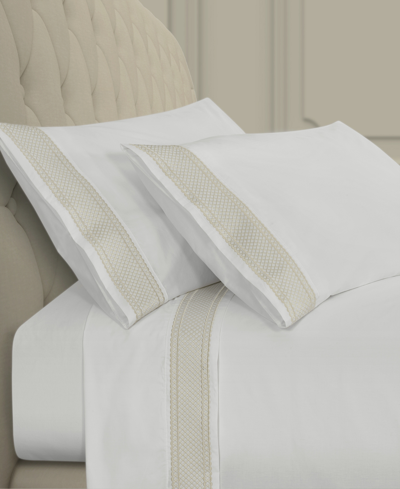 J Queen New York Monarch 4-pc. Sheet Set, California King In Ivory