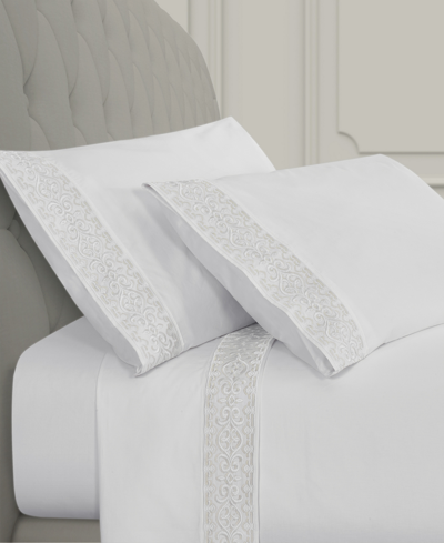J Queen New York Majestic 4-pc. Sheet Set, California King In White