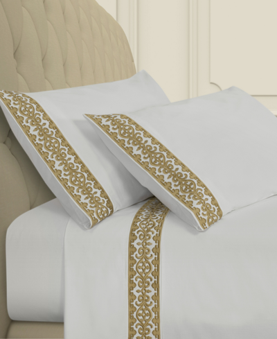 J Queen New York Majestic 4-pc. Sheet Set, Queen In Gold-tone