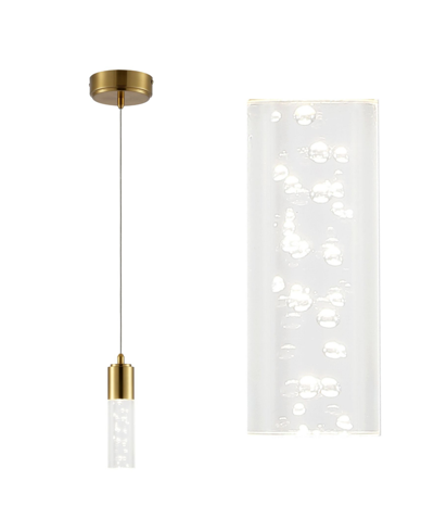 Jonathan Y Bolha 1-light Bubble Modern Minimalist Integrated Led Pendant In Gold
