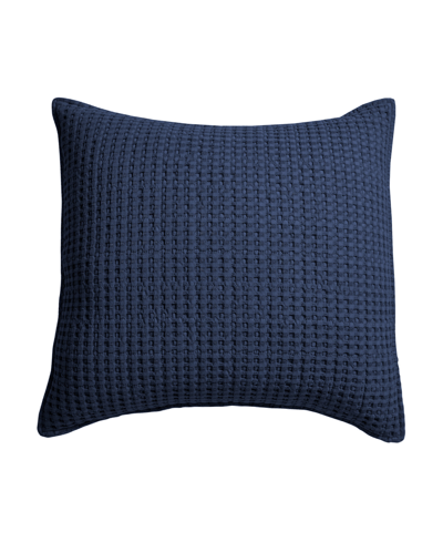 Levtex Mills Waffle Decorative Pillow, 20" X 20" In Navy