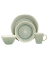 Baum Pryer 16 Piece Dinnerware Set, Service For 4 In Sage