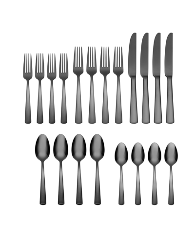 Oneida Aptitude Glossy Midnight Set, 20 Piece In Black