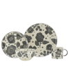 Baum Arti 16 Piece Dinnerware Set, Service For 4 In Gray