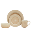 Baum Vivar 16 Piece Dinnerware Set, Service For 4 In Sand