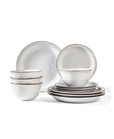 American Atelier Madelyn Dinner Set, 12 Piece In White