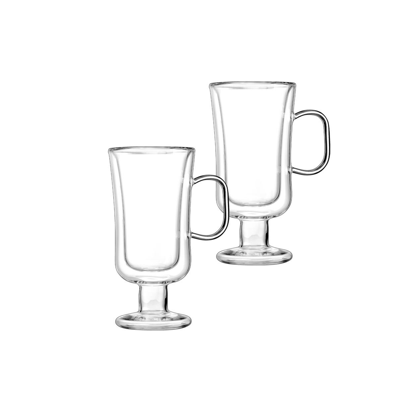 Godinger Double Wall Irish Coffee Cups, Set Of 2 In Clear