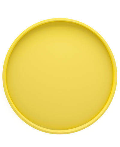 Kraftware Fun Colors 14" Round Serving Tray In Lemon Yellow