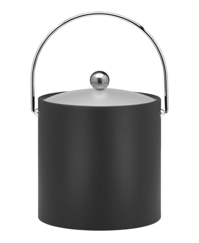 Kraftware Bartender's Choice Chrome Ice Bucket, 3 Quart In Black