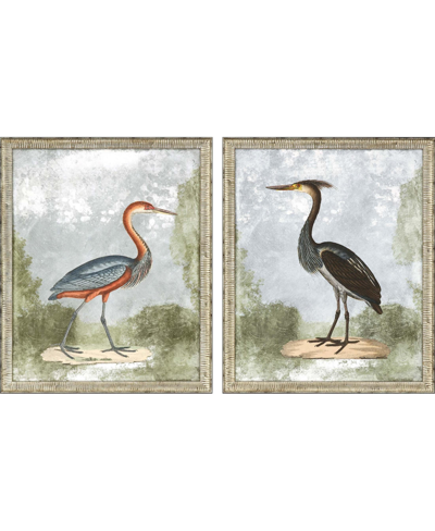 Paragon Picture Gallery Cranes Ii Wall Art Set, 2 Piece In Blue