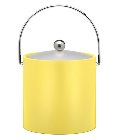Kraftware Fun Colors Chrome Ice Bucket, 3 Quart In Lemon Yellow