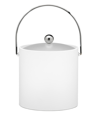 Kraftware Bartender's Choice Chrome Ice Bucket, 3 Quart In White