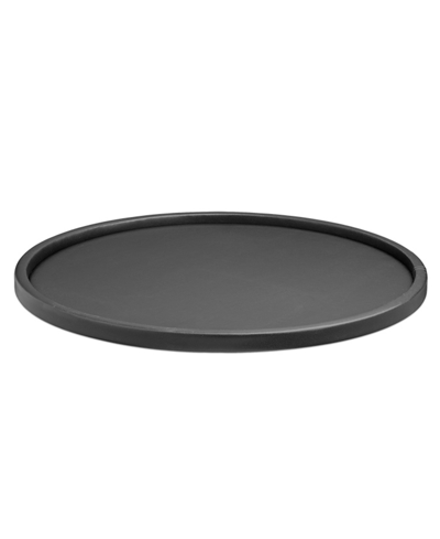 Kraftware Contempo 14" Round Sidewall Serving Tray In Black