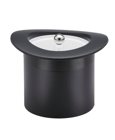 Kraftware Top Hat Acrylic Cover Black Band Ice Bucket, 3 Quart