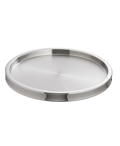 Kraftware Collection Luxe 14" Two Tone Stainless Round Tray