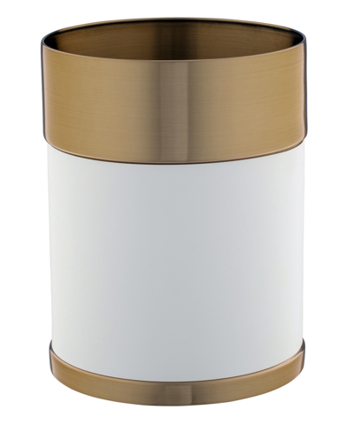 Kraftware Rush Wastebasket In White