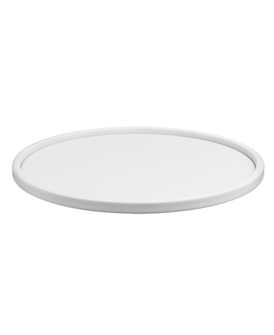 Kraftware Contempo 14" Round Sidewall Serving Tray In White