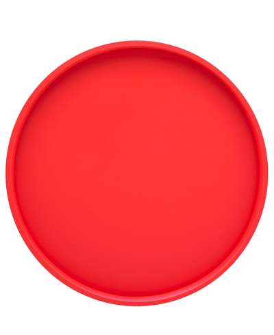 Kraftware Fun Colors 14" Round Serving Tray In Red